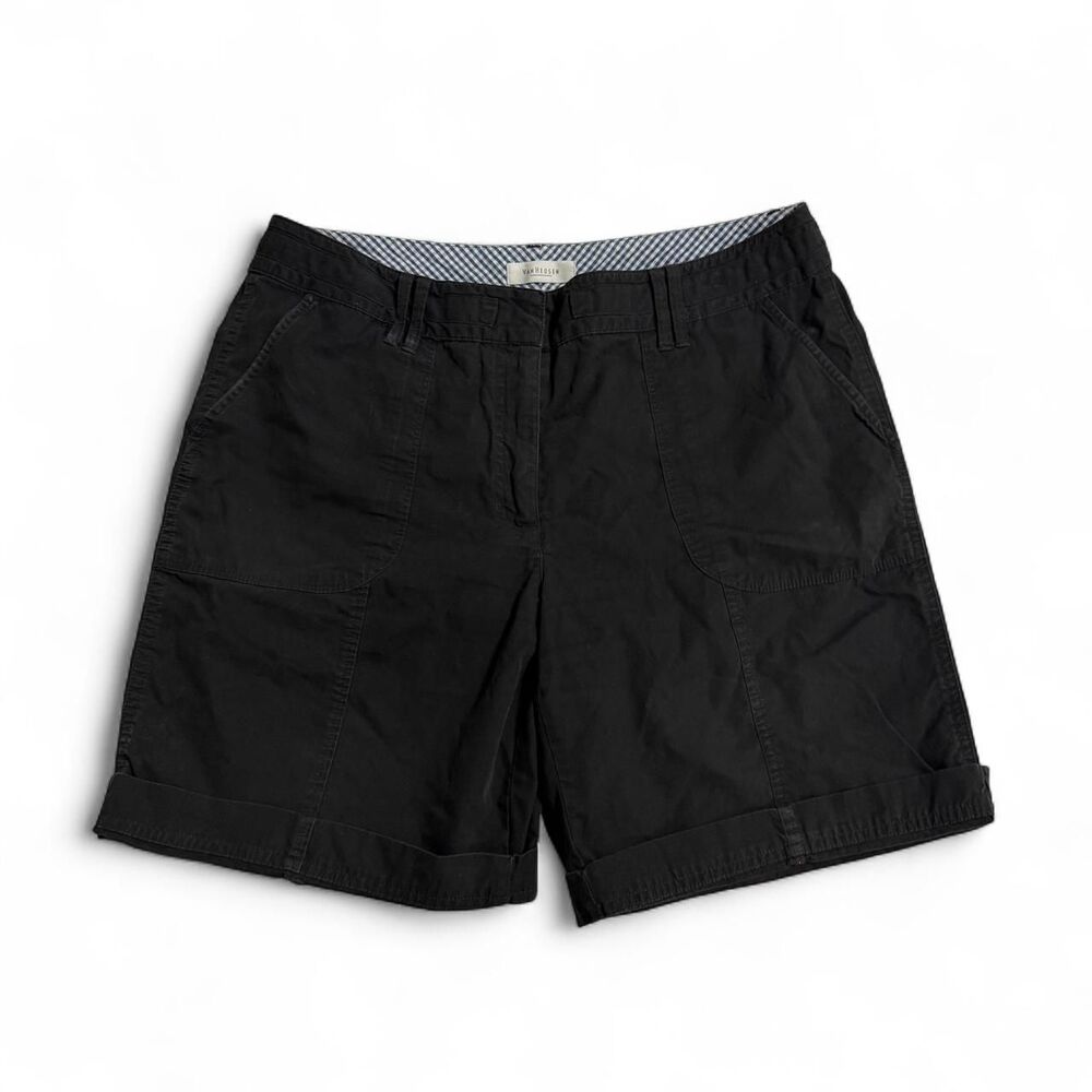 Van Heusen Black Shorts With Pockets